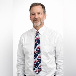 Vintage Vehicle Tire Smoke RM Style Tie Men's Ties Neckties Car Patterned Tie